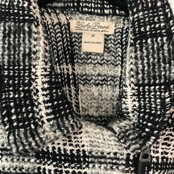 Lucky Brand Tweed Zip Front Blazer Jacket - Picture 3 of 4